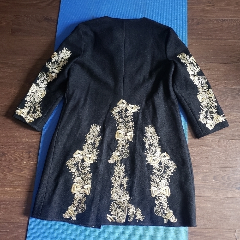 Embroidery Wool Coat - Picture 10 of 16